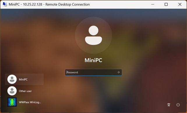 Windows logon screen